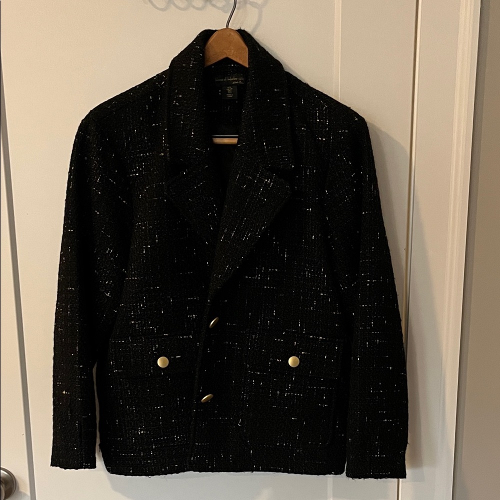 House of Harlow 1960 Black Tweed Jacket